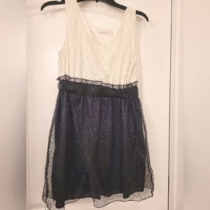 Allegra K Black and White Sequin Dress - L